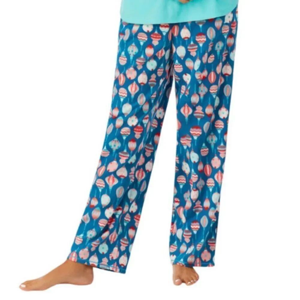 Cuddl Duds NWT sz XL fleece pajama pants - ornaments